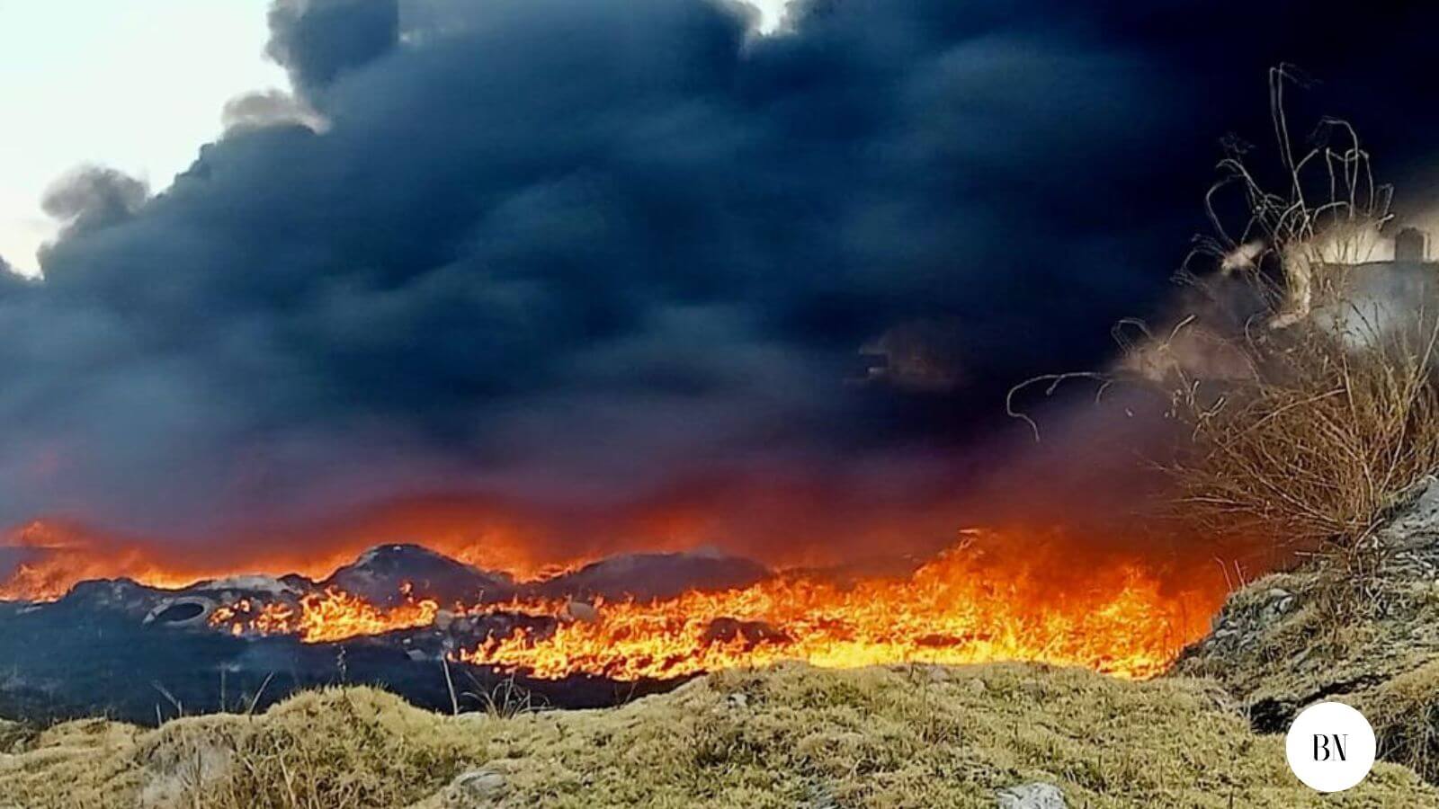 Se incendiaron llantas  en Atzcapotzaltongo